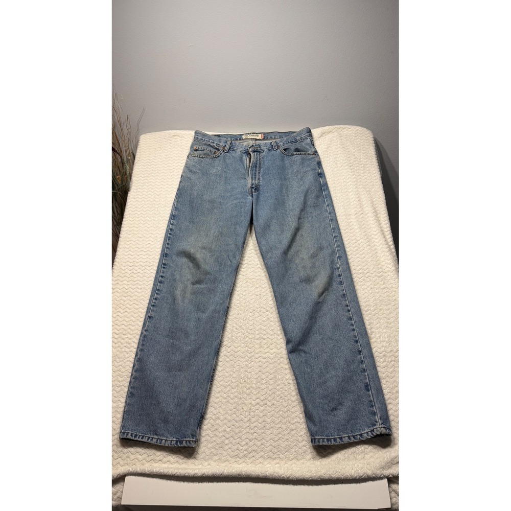 Levis 550 Relaxed Fit Mens 36x30 Medium Wash Blue Denim Jeans 100% Cotton